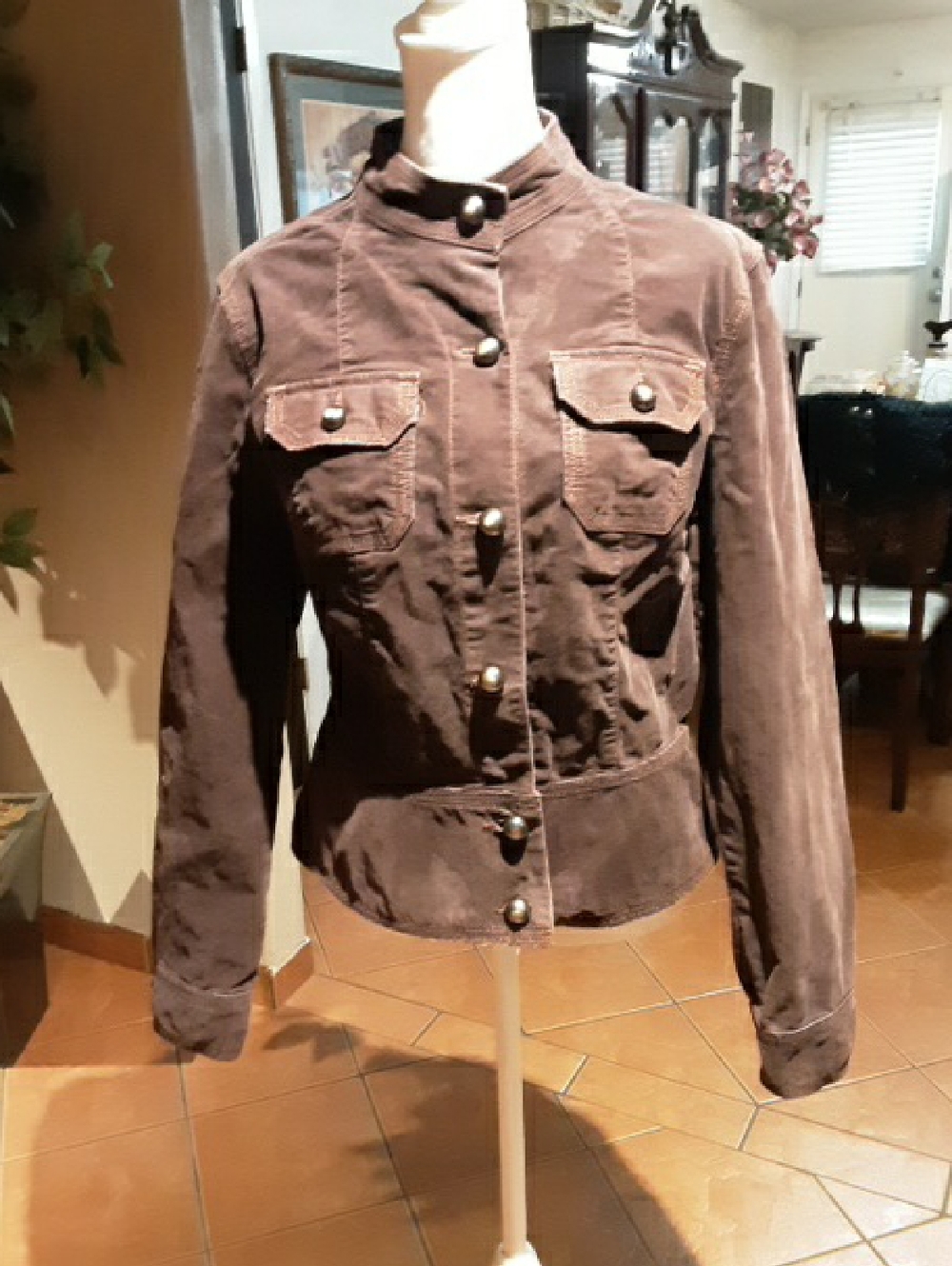 Old Navy Brown Utility Jacket with Button Front